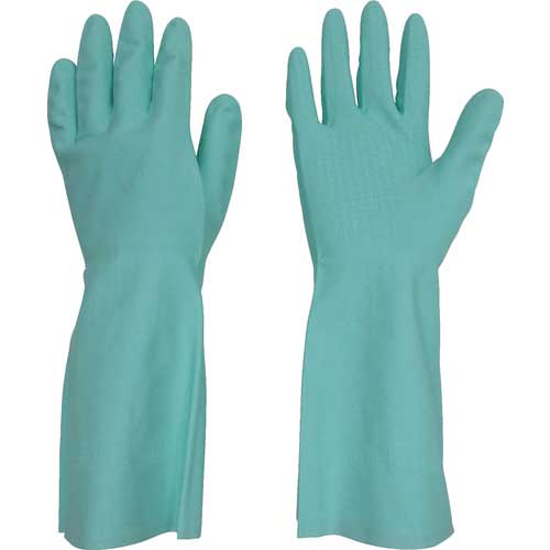 トワロン ニトリルゴム手袋 ニトリルゴム手袋中あつ手 グリーン M 242-M