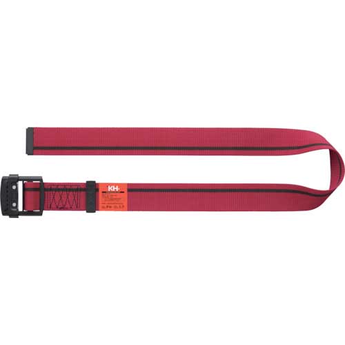 KH アルミバックル胴ベルト(スライド式) 1200mm 緋/黒 47419KF