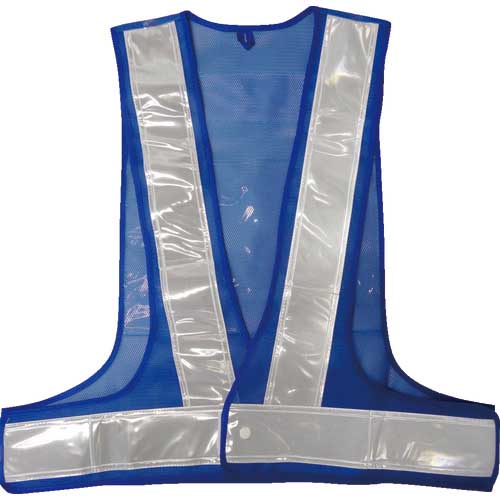 ミズケイ アピール安全ベスト「宣伝マン」<青/白> 5941011