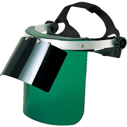 TRUSCO 直かぶり型防災面 グリ―ン ダブル型 BM-KW