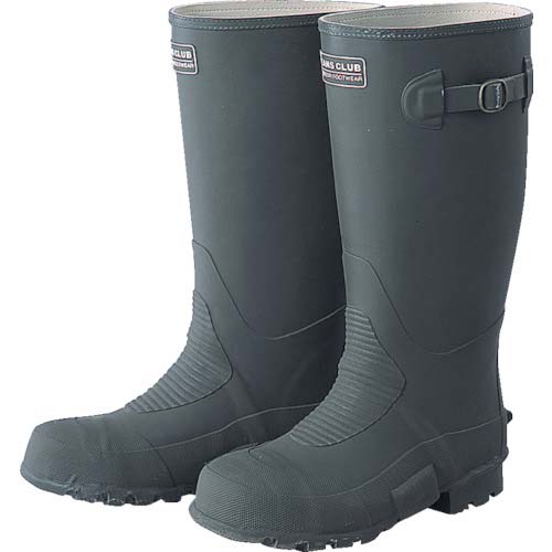 福山ゴム 土木作業長靴 先芯入り 緑 24.5cm DS-M