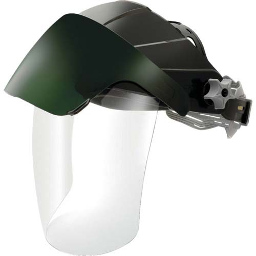 OTOS かぶり型防災面 クリア、グリーン#5 赤外線保護 ジョグダイヤル調節機 F-72C-I-5