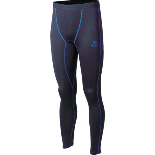 【アウトレット】おたふく BTアウトラスト ロングタイツ ブラック/ブルー LL JW-550-38-LL