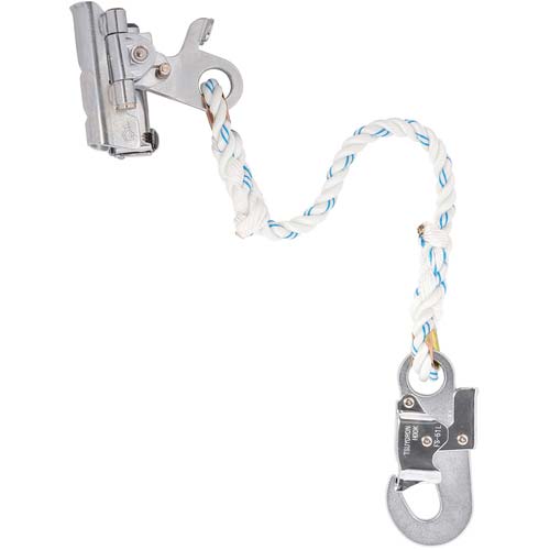 藤井電工 ツヨロン 傾斜面墜落防止用ロリップ 押爪2本式(ライフライン用グリップ) 子綱1本タイプ KS21-1S-BX