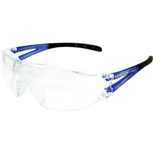 YAMAMOTO 一眼型セーフティグラス レンズ色クリア テンプルカラーブルー JIS規格品 1022440168 LF-401