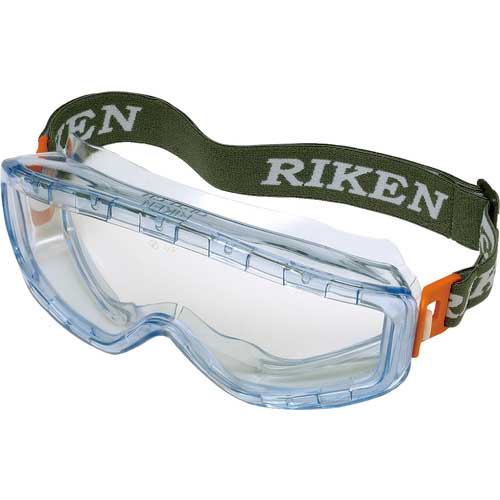 リケン 防曇ゴグル(無気孔型・ワイドビュー・めがね併用可・マスク併用可) M31B-VF M31BVF