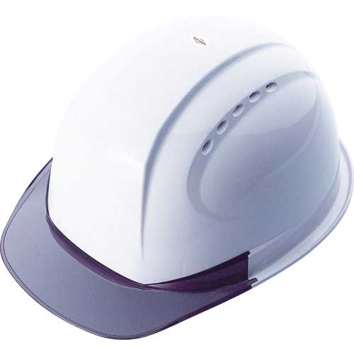 トーヨーセーフティ ひさし透明ヘルメット 白 NO.380F-OT-S-WH