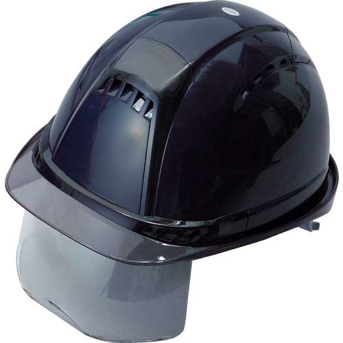 トーヨーセーフティ ヘルメット ヴェンティープラス シールド面付 紺 NO.391F-S-C-NY