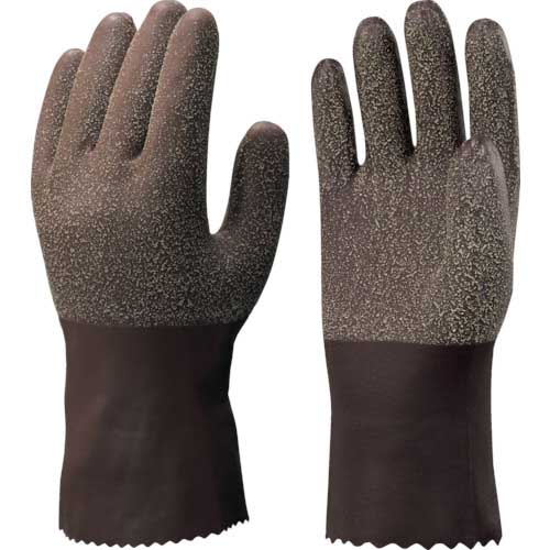 【廃番】SHOWA 天然ゴム手袋(裏布付) No350ゴム作業用手袋 ブラウン Lサイズ NO350-L