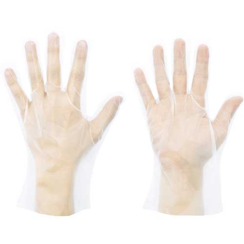 【廃番】SHOWA ポリエチレン使い捨て手袋 No826ポリエチ手袋 内エンボス100枚入 Mサイズ NO826-M