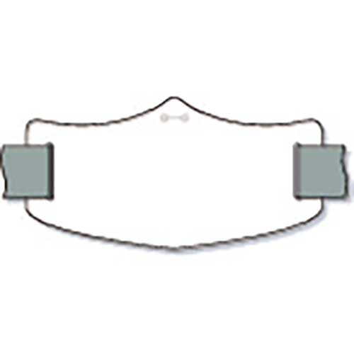 つくし e腕章 青無地 ゴムバンド付 WE