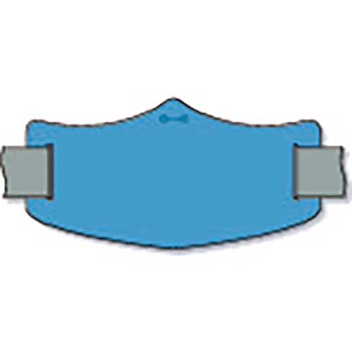 つくし e腕章 青無地 ショートゴムバンド付 WE-105S