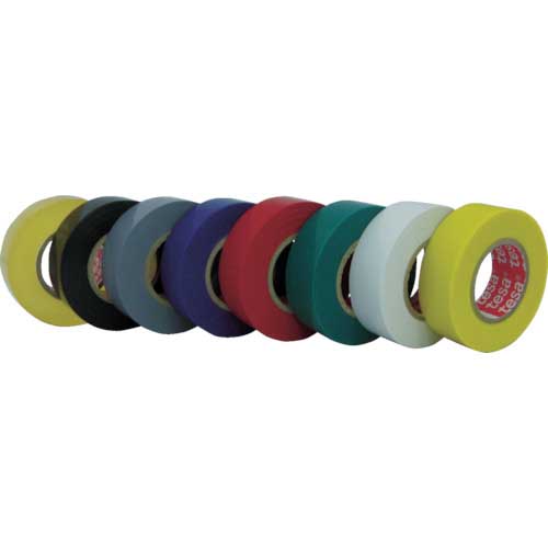 【廃番】tesa 電気絶縁用ビニールテープ (10巻入) 19mm×10m 黒 4251-19X10-BK