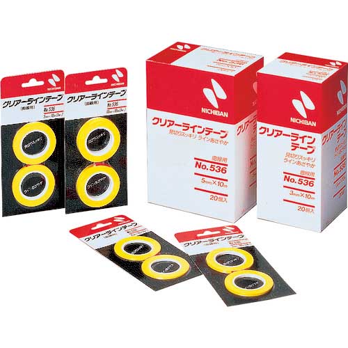 ニチバン クリアーラインテープ 536(曲線用)2mm×10m(2巻入) CL536-2