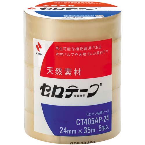 ニチバン セロテープ業務用CT405AP-24mmX35m(5巻入) バイオマスマーク認定製品 CT405AP-24