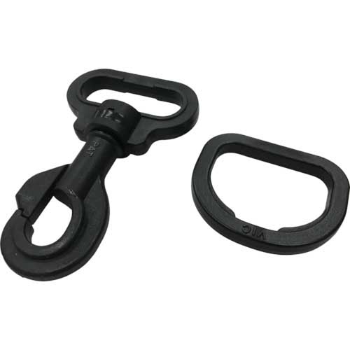 ユタカメイク 結束ベルト 平ベルト金具 ナスカン.FDカンセット A31×L88×B30 ブラック JC-04