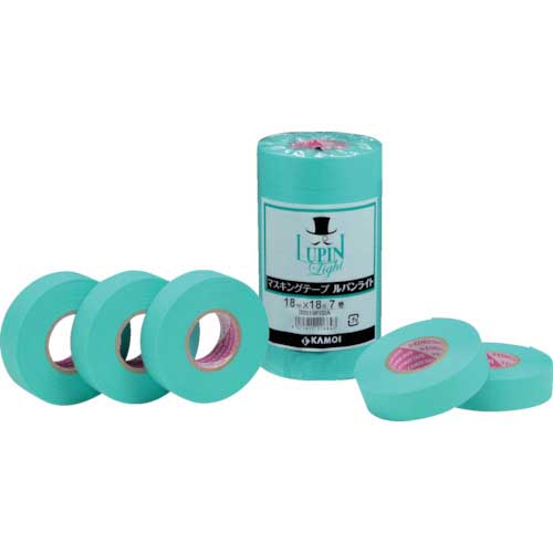 【廃番】カモ井 マスキングテープ建築用(7巻入) LUPIN LIGHT-18