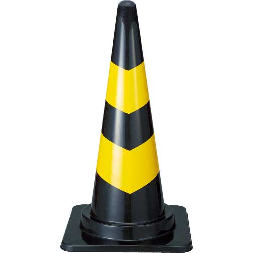 TRUSCO トラコーン 幅380mmX高さ700mm ブラック/イエロー TCC-YB