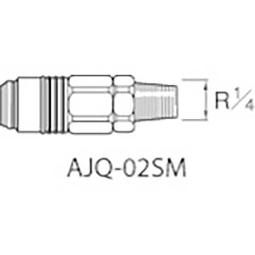 アネスト岩田 エアーホース用継手 クイックジョイント(ソケット) 接続口径R1/4 AJQ-02SM