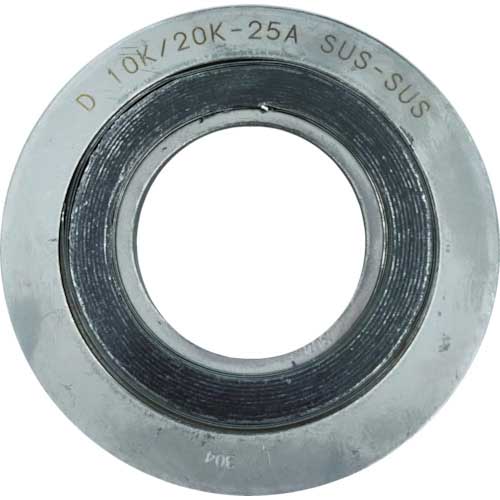 ダイコー グラファイト系渦巻き型ガスケット内外輪SUS 呼び径(A):25 D1000-10K-25A-4.5T-SUS-SUS-GR