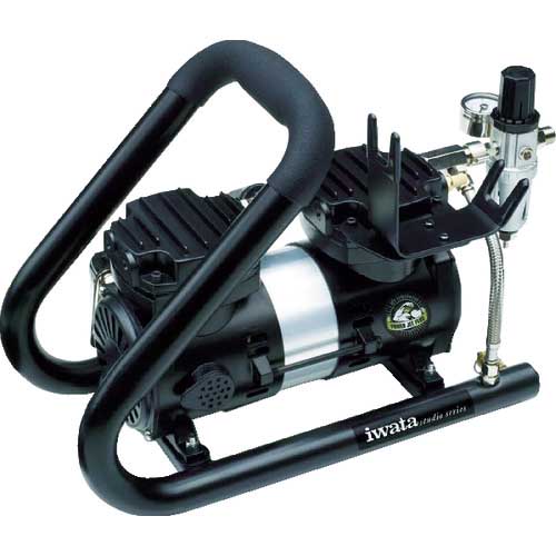 【廃番】アネスト岩田 エアブラシ関連用品 ミニコンプレッサ(オイルフリー) 220/290Hz 0.42MPa IS-925HT