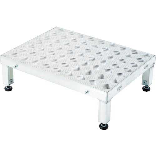 アルインコ 連結式アルミ作業用踏台1段（天板縞板タイプ）LFS LFS0604H(7597134) アルインコ 連結式アルミ作業用踏台1段(天板縞板タイプ)LFS