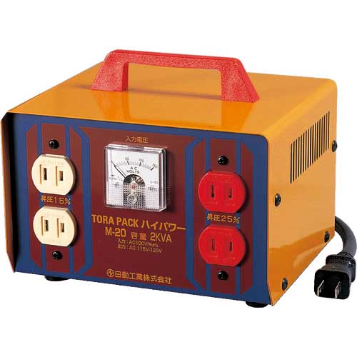 NICHIDO 昇圧専用トランス 普及型(連続定格) 2KVA 2芯タイプ M-20