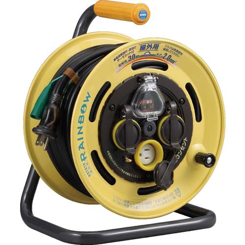ハタヤ 防雨型 レインボーリール 単相100V接地付 30m SBE-30KC