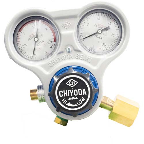 千代田 酸素用調整器スタウト(関東式)乾式安全器内蔵型 SRO-A-E