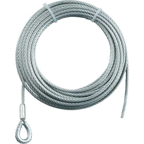 TRUSCO 手動ウインチ用ワイヤー (シンブル入りロック加工) WWS