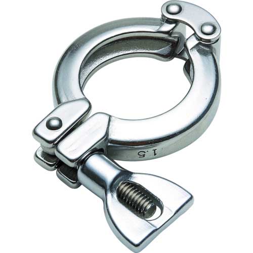 フジトク サニタリー中高圧クランプ Z2Hー1.5S ステンレス SUS304 Z2H-1.5S