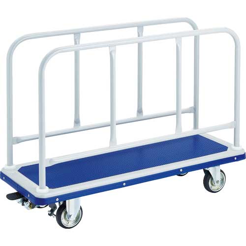 TRUSCO プレス製運搬車 台車 ドンキーカート サイドハンドル1190×440 ストッパー付 410NS