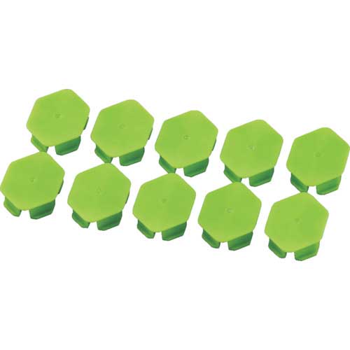 TRUSCO 樹脂台車 アクロキャリー AC-1用滑り止めゴムセット 10個入 緑 AC-1SGSET-GN