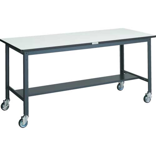 TRUSCO 中荷重作業台(250kg)AEW型 1800X750XH846 φ100ウレタンキャスター付 ダークグレー色 AEWP-1875CU100