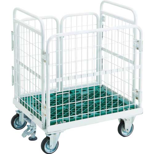 TRUSCO 折りたたみ式網台車 アミーゴカーゴ 600X800 ストッパー付 AMG-1S