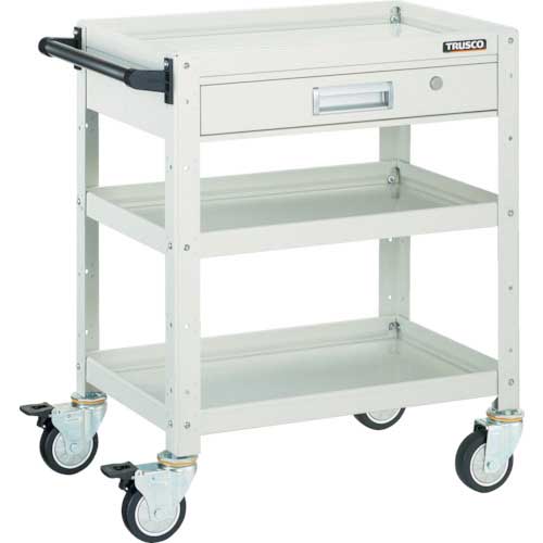 TRUSCO ツールワゴン バーディワゴン 600×400 引出付 ウレタン車輪 ホワイト BDW-763VU-W