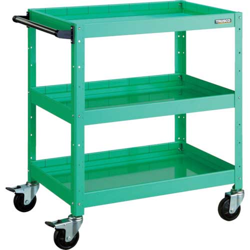 ＴＲＵＳＣＯ　ツールワゴン　バーディワゴン　６００Ｘ４００ＸＨ８８０　浅２深１段　ホワイト／ブラック　　BDW-963F1-WBK　326-7616 トラスコ TRUSCO ツールワゴン バーディワゴン 600X400XH880 深3段