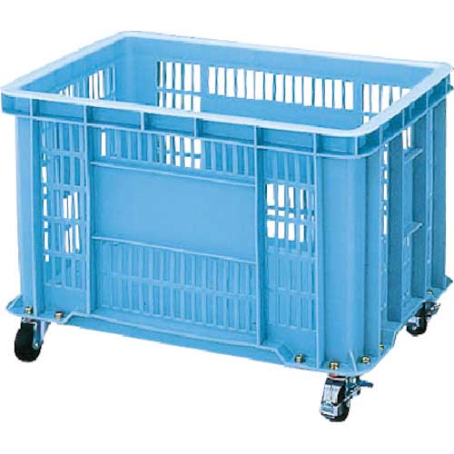 積水 BS型メッシュコンテナ キャスター付 青