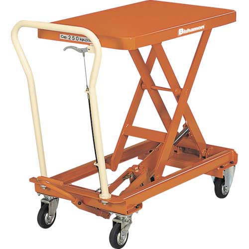 Bishamon ハンドリフター リフターBX(手動式)(足踏みペダル式) 均等荷重250kg テーブル寸法813×500mm BX-25