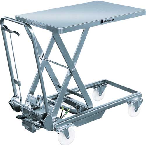 Bishamon ハンドリフター クリーンボーイ2 均等荷重150kg テーブル寸法700×450mm BXS15