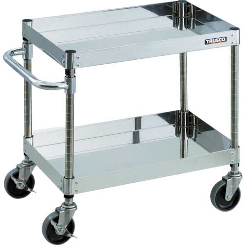TRUSCO ステンレスワゴン クリーンフェニックスワゴン SUS304 W900×D600×H600 2段 SUS金具 CPE3-692SC