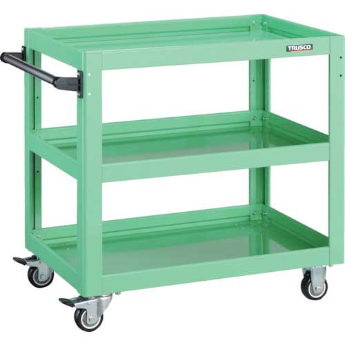 TRUSCO ツールワゴン ドルフィン 750×500 ウレタン車輪 ヤンググリーン DLWS-773U-YG