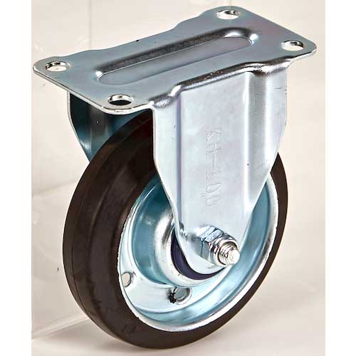 TRUSCO MKP樹脂台車用 固定キャスターΦ100ゴム車 EKS-100