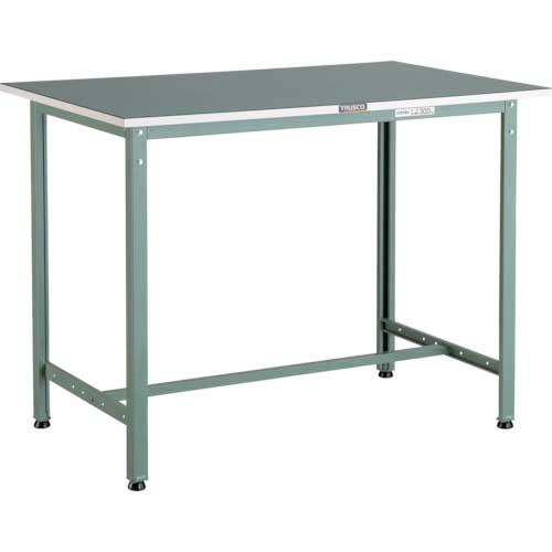 TRUSCO 軽荷重立作業台(300kg)HAE型 1200X600XH902 ビニールマット張り グリーン色 HAE-1260E2