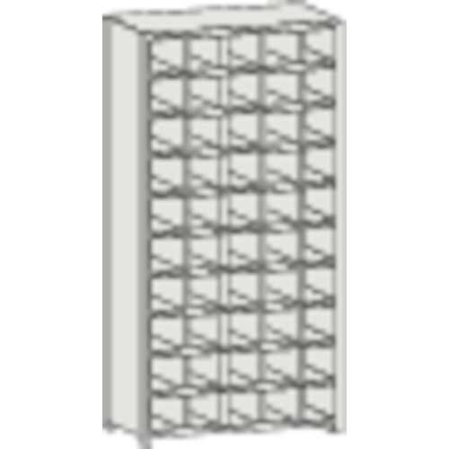 TRUSCO スチール製区分棚 KA型 コボレ止め付 889X214XH1802 5列10段 KA-5100