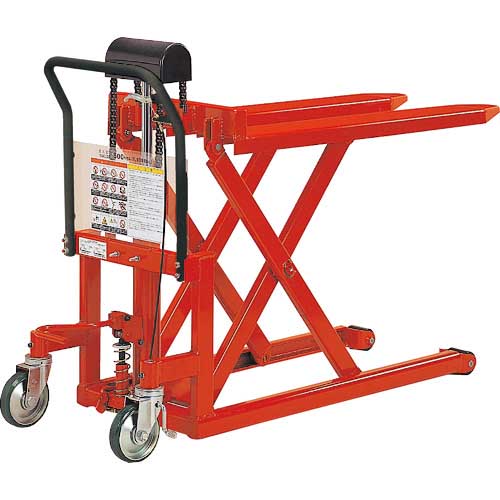Bishamon ハンドリフター スクーパー(手動式) 均等荷重500kg フォーク寸法809×460mm LV-50NSS