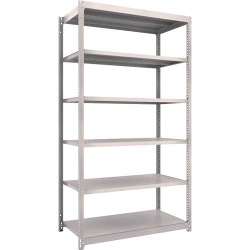 TRUSCO(トラスコ中山):M1.5型軽中量棚 1160X595X1800 6段単体 ネオグレー M1.5-6466(メーカー直送品) ＴＲＵＳＣＯ Ｍ１．５型軽中量棚 １１６０Ｘ５９５＿ の通販