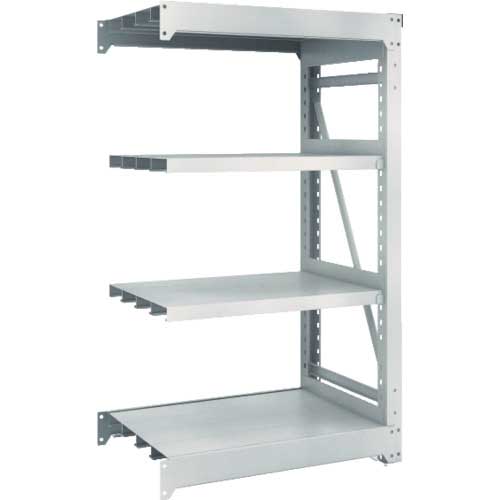 TRUSCO スチールラック M10型重量棚 4段 連結 ネオグレー M10-5 4B