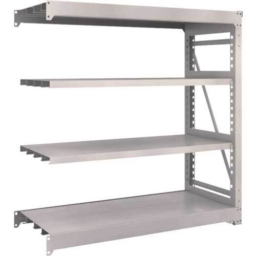 TRUSCO スチールラック M10型重量棚 1500X620XH1500 4段 連結 ネオグレー M10-5564B