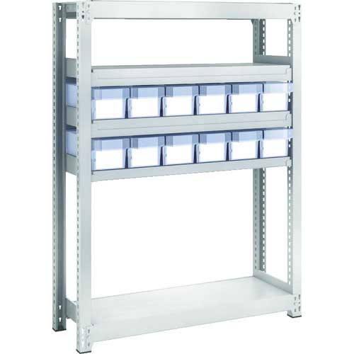 TRUSCO スチールラック M2型軽中量棚 樹脂透明引出付 M2 C